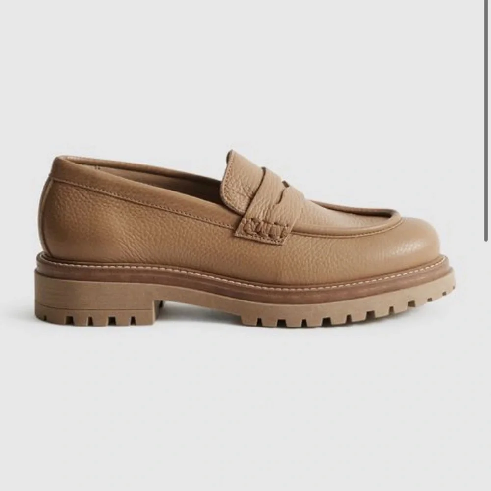 Reiss Beckton Brown Leather Loafers - Picture 2 of 8